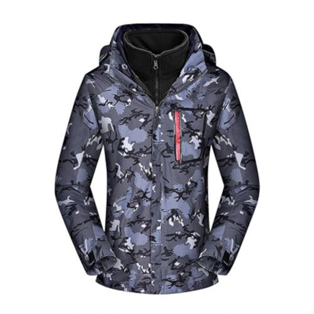 WARM OUTDOOR SKIING JACKET WINDPROOF WATERPROOF SKI COAT (GRAY)