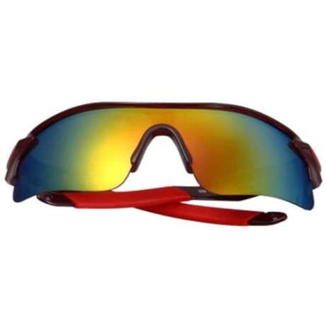 ROBESBON BICYCLE SUN GLASSES EYEWEAR PC LENS GOGGLE OUTDOOR SPORTS SUPPLIES (RED)