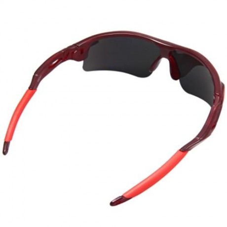 ROBESBON BICYCLE SUN GLASSES EYEWEAR PC LENS GOGGLE OUTDOOR SPORTS SUPPLIES (RED)