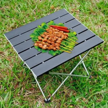 OUTLIFE LIGHTWEIGHT ALUMINUM ALLOY MINI FOLDING TABLE (BLACK)