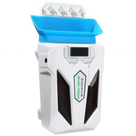 POPU-PINE C5 SUCTION FAN TYPE HEAT SINK NOTEBOOK COOLER FAN LAPTOP RADIATOR - US PLUG (WHI