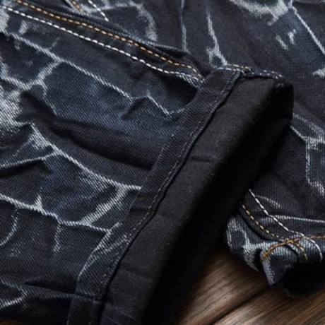 APPLIQUE DESIGN TIE DYE JEANS (BLACK)