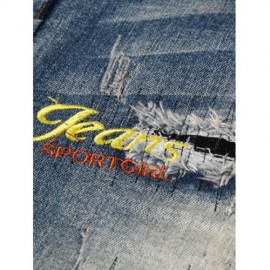 GRAPHIC ROSE EMBROIDERED BLEACHED RIPPED JEANS (BLUE)