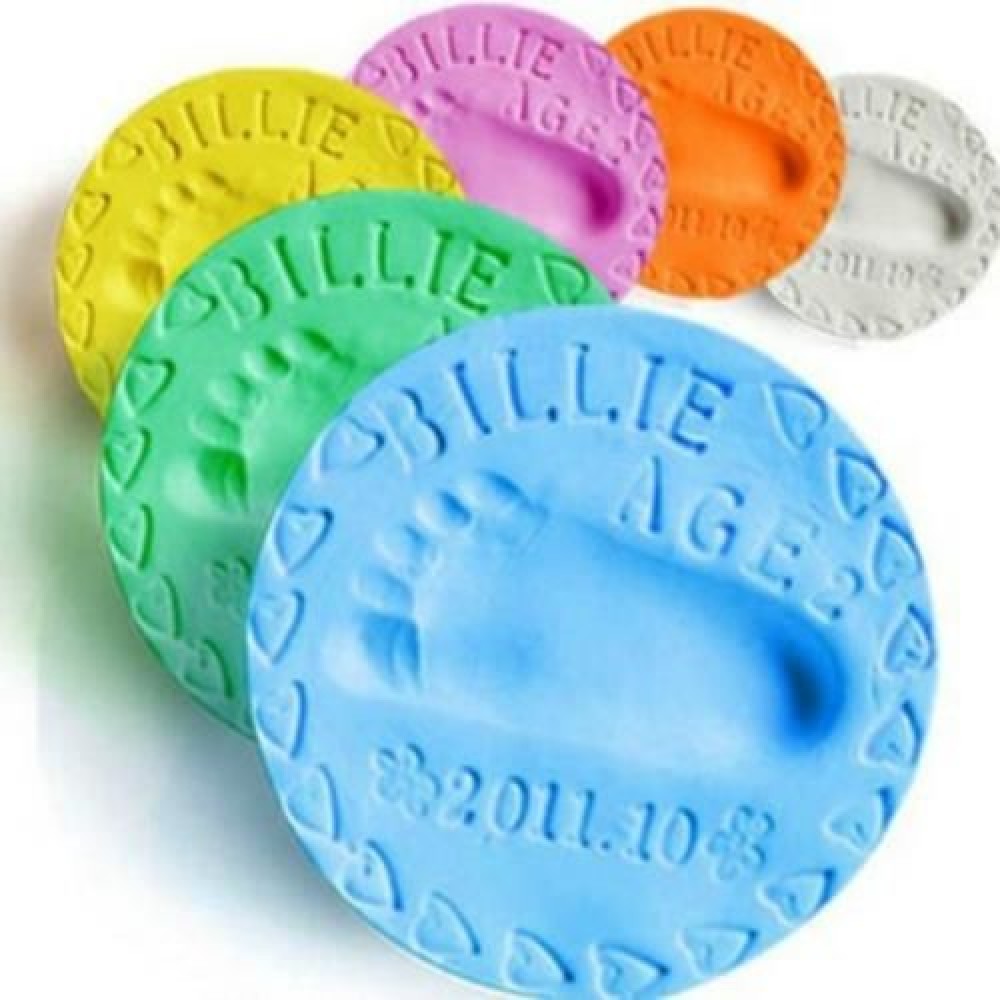 AIR DRYING SOFT CLAY BABY HANDPRINT FOOTPRINT IMPRINT KIT CASTING PARENT-CHILD HAND INKPAD AIR DRYING SOFT CLAY BABY HANDPRINT FOOTPRINT IMPRINT KIT CASTING PARENT-CHILD HAND INKPAD