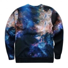 PULLOVER GALAXY 3D SKULL PRINT SWEATSHIRT (COLORMIX)