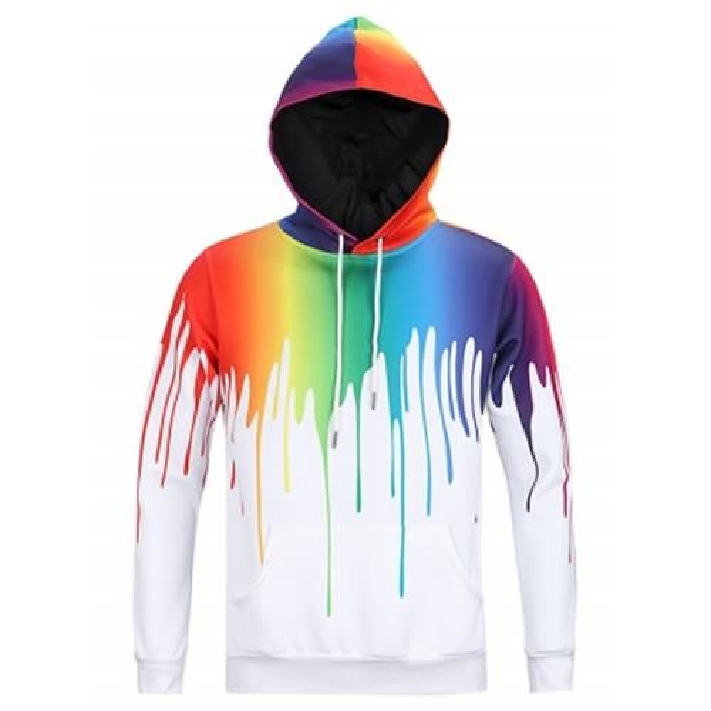 DRIP PAINT 3D PRINT PULLOVER HOODIE (COLORMIX)