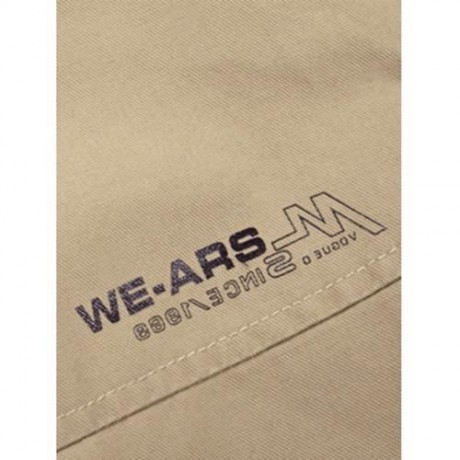 STAND COLLAR SIDE POCKET DESIGN GRAPHIC PRINT JACKET (KHAKI)