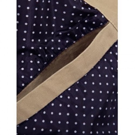 STAND COLLAR SIDE POCKET DESIGN GRAPHIC PRINT JACKET (KHAKI)