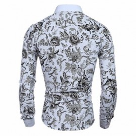 2017 NEW CLASSIC STYLE GENTLEMAN CASUAL SLIM LONG-SLEEVED SHIRT (WHITE)