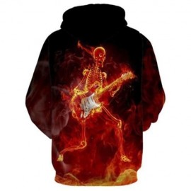 SKELETON 3D PRINT HIPSTER HALLOWEEN HOODIE (COLORMIX)