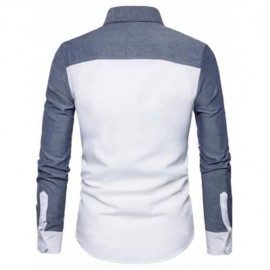 TURNDOWN COLLAR COLOR BLOCK PANEL SHIRT (COLORMIX)