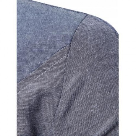 TURNDOWN COLLAR COLOR BLOCK PANEL SHIRT (COLORMIX)