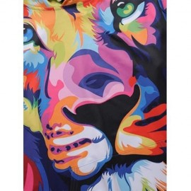 COLORMIX LION PRINT KANGAROO POCKET HOODIE (COLORMIX)