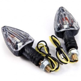 12V 2PCS ARROW SHAPED AMBER TURN SIGNAL INDICATOR LIGHT FOR MOTORCYCLE