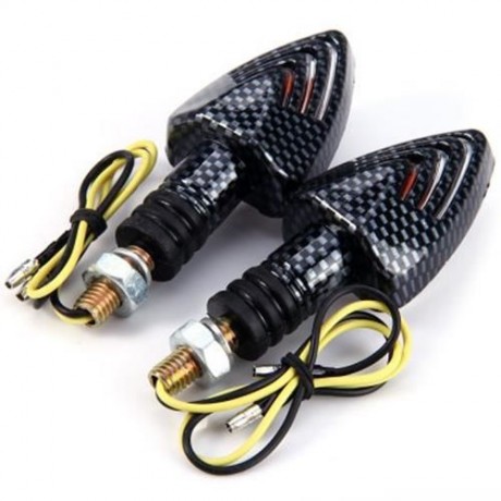 12V 2PCS ARROW SHAPED AMBER TURN SIGNAL INDICATOR LIGHT FOR MOTORCYCLE