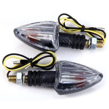 12V 2PCS ARROW SHAPED AMBER TURN SIGNAL INDICATOR LIGHT FOR MOTORCYCLE