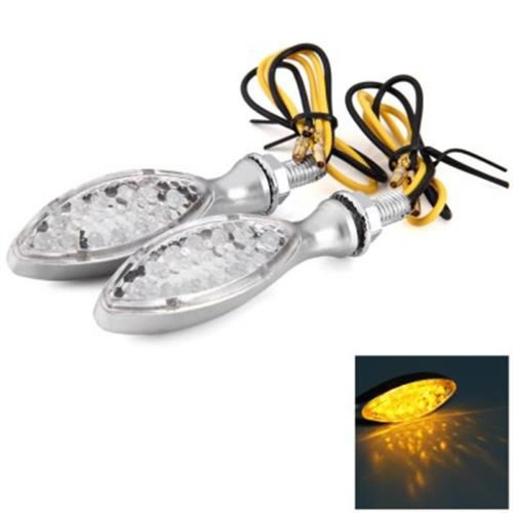 12V 0.3W 12 LEDS TURN SIGNAL LIGHT CORNERING LAMP BLINKER FOR MOTORCYCLE MOTORBIKE - 2PCS