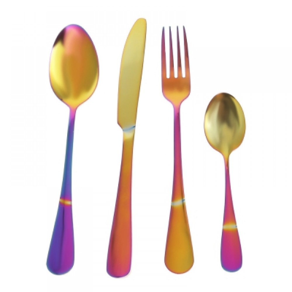 Portable Stainless Steel Knife Spoon Fork Set (COLORFUL)