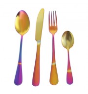 Portable Stainless Steel Knife Spoon Fork Set (COLORFUL)