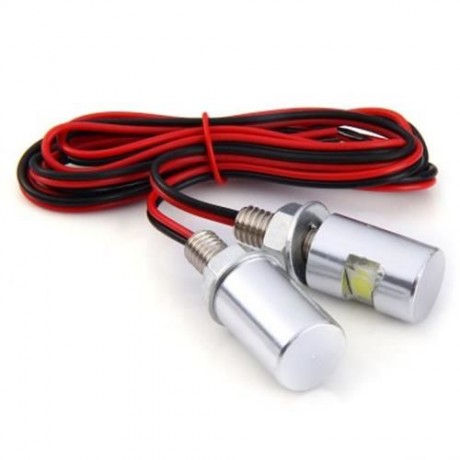 2PCS 12V CAR MOTORCYCLE LICENSE PLATE SCREW BOLT LAMP WITH WHITE LIGHT