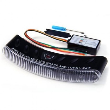 12V 8 LEDS WIRLESS MOTORCYCLE HELMET LED BRAKE TURN SIGNAL LIGHT