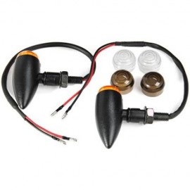 2PCS 12V LED MOTORCYCLE MOTORBIKE ALLOY TURN SIGNAL LIGHT BULB CORNERING LAMP BLINKER
