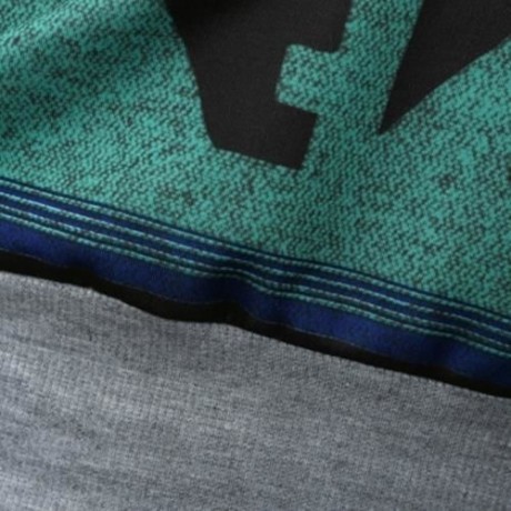 RAGLAN SLEEVE TRIBAL PRINTED PULLOVER HOODIE (LIGHT GRAY)