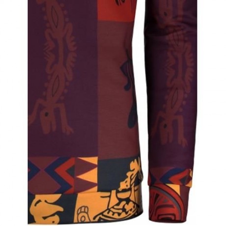 TOTEM ETHNIC PRINTED LONG SLEEVE T-SHIRT (COLORMIX)