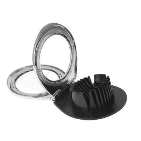 Handheld Zinc Alloy Slicer Egg Cutter Kitchen Tool (BLACK)