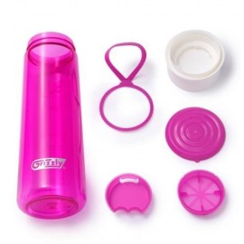 GRIZZLY ES8110 700ML PORTABLE TRANSPARENT WATER BOTTLE (TUTTI FRUTTI)
