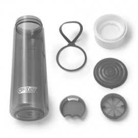 GRIZZLY ES8110 700ML PORTABLE TRANSPARENT WATER BOTTLE (BLACK)