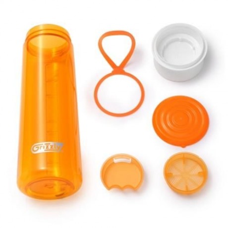 GRIZZLY ES8110 700ML PORTABLE TRANSPARENT WATER BOTTLE (ORANGE)