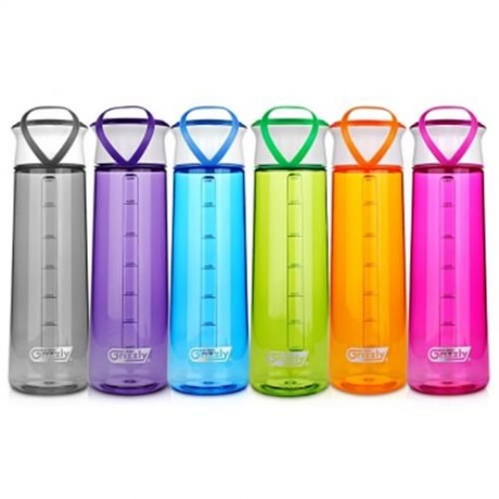 GRIZZLY ES8110 700ML PORTABLE TRANSPARENT WATER BOTTLE (PURPLE)