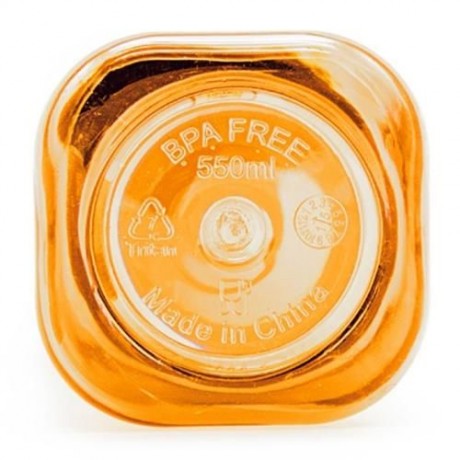 GRIZZLY ES8112 500ML BAP-FREE PORTABLE TRANSPARENT BOTTLE (ORANGE)