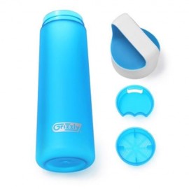 GRIZZLY ES8102A - CX 700ML FROSTED PLASTIC WATER BOTTLE (BLUE)