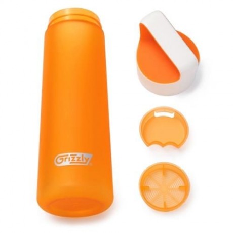 GRIZZLY ES8102A - CX 700ML FROSTED PLASTIC WATER BOTTLE (ORANGE)