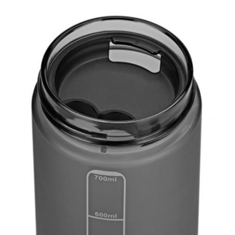 GRIZZLY ES8102A - CX 700ML FROSTED PLASTIC WATER BOTTLE (BLACK)