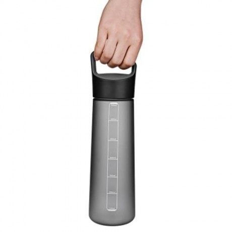 GRIZZLY ES8102A - CX 700ML FROSTED PLASTIC WATER BOTTLE (BLACK)