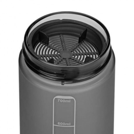 GRIZZLY ES8102A - CX 700ML FROSTED PLASTIC WATER BOTTLE (BLACK)