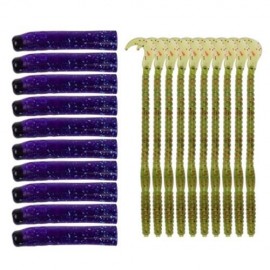 PRO BEROS 55PCS / KIT WORM FISHING LURE BAIT FISH HOOK TACKLE (MULTI)