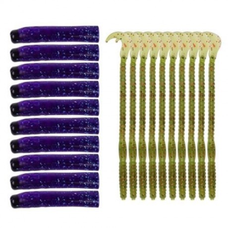 PRO BEROS 55PCS / KIT WORM FISHING LURE BAIT FISH HOOK TACKLE (MULTI)