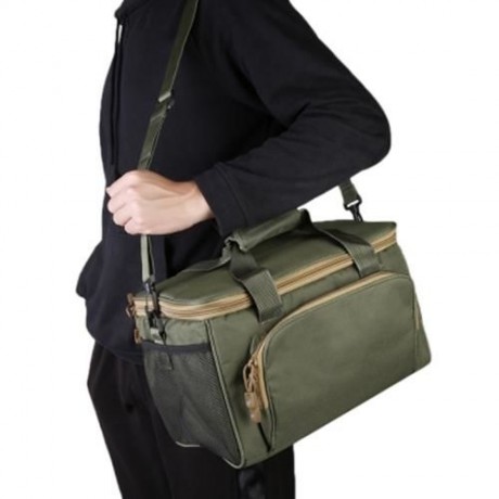 LEO MULTIFUNCTIONAL CANVAS SQUARE FISHING BAG (ARMY GREEN)