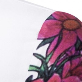 TURNDOWN COLLAR 3D FLOWERS PRINT SHIRT (WHITE)