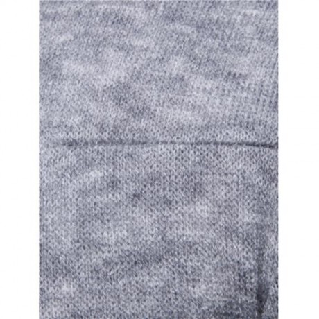 PILES COLLAR LONG SLEEVE ASYMMETRIC SWEATER (LIGHT GRAY)