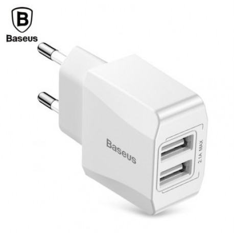 Baseus Mini Dual USB Output Charger 5V 2.1A (WHITE)