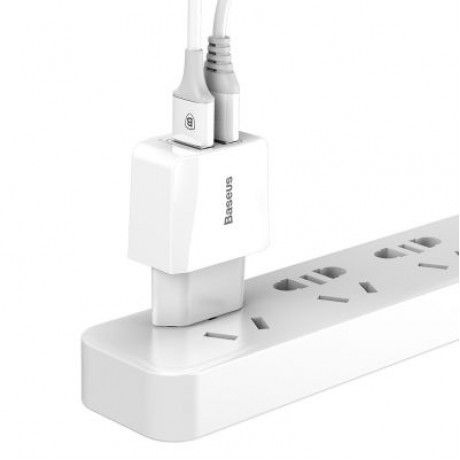 Baseus Mini Dual USB Output Charger 5V 2.1A (WHITE)