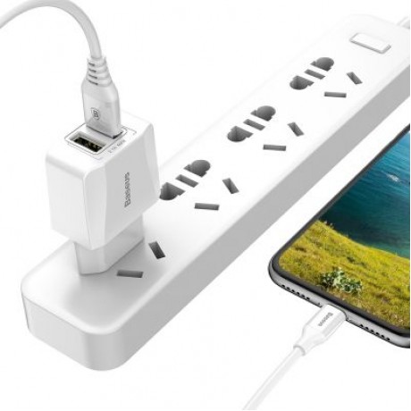 Baseus Mini Dual USB Output Charger 5V 2.1A (WHITE)