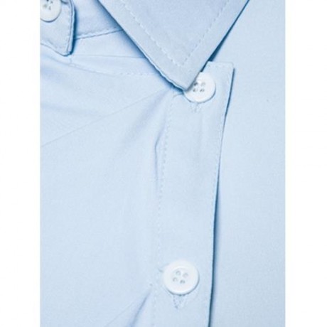TURNDOWN COLLAR OBLIQUE BUTTON UP SHIRT (LIGHT BLUE)