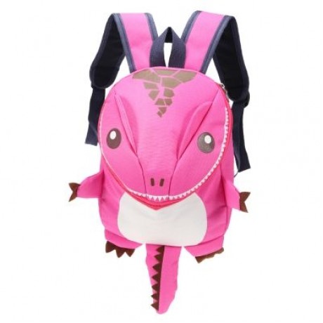 Cartoon Dinosaur Backpack Children Kindergarten School Bag (PINK)