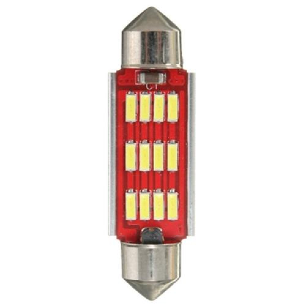 WHITE FESTOON CANBUS ERROR FREE INTERIOR LIGHT BULB 36 39 42MM 12SMD 4014 LED (RED AND SIL WHITE FESTOON CANBUS ERROR FREE INTERIOR LIGHT BULB 36 39 42MM 12SMD 4014 LED (RED AND SIL